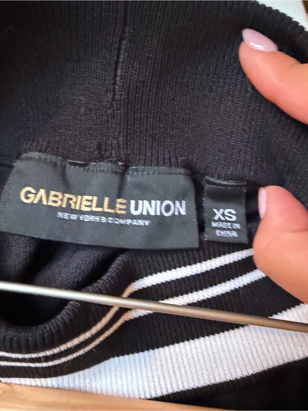 Gabrielle Union x NY&Co Black Track Joggers Striped Waist & Side Panel XS - Picture 5 of 11